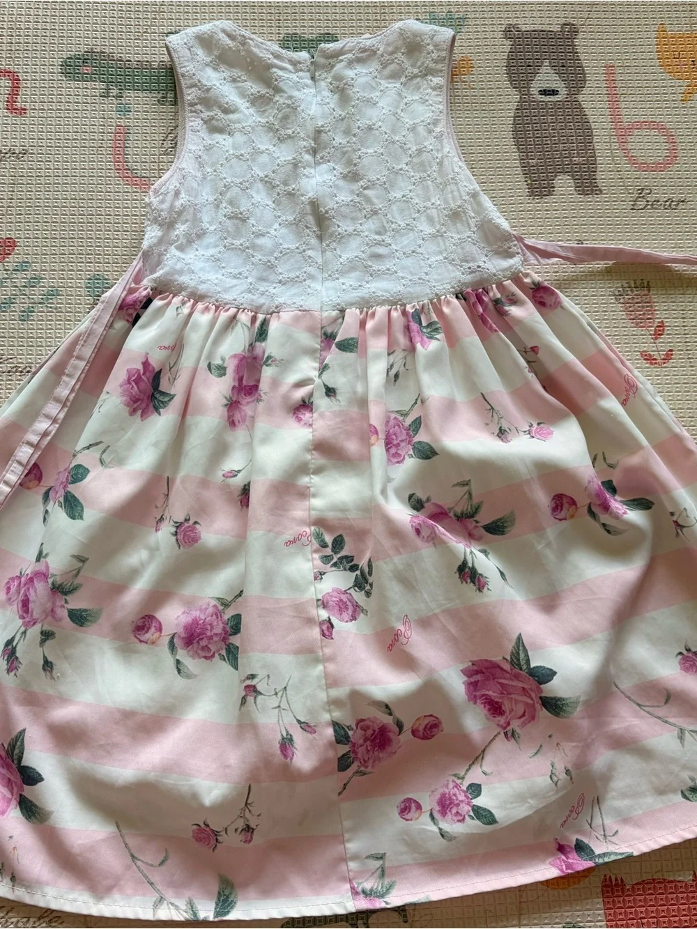 Girls' Pink Floral & Strawberry Dress Bundle - size 6-7 or 130cm